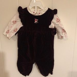 Janie and Jack velvet jumpsuit